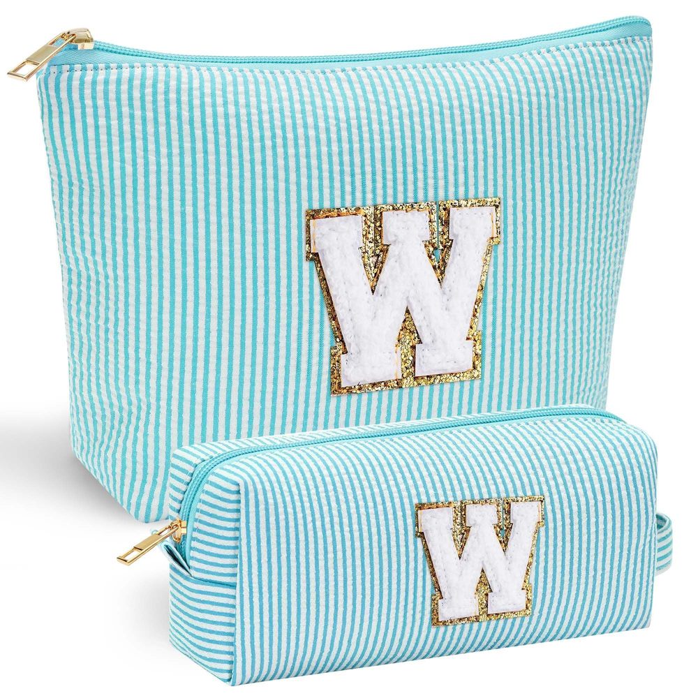 Makeup Travel Bag Makeup Pouch - Initial Travel Makeup Bag Cosmetic Bag⭐️